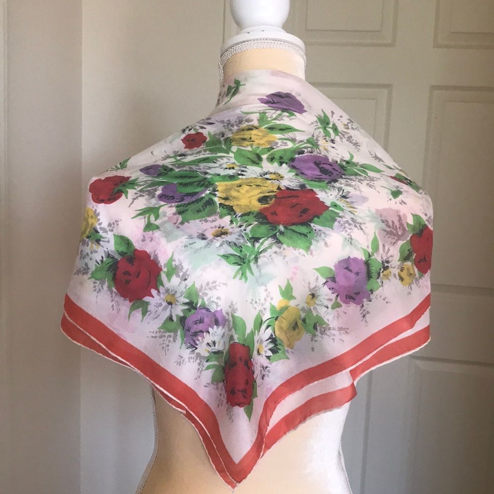 Scarf Floral Vintage